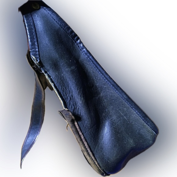 COACH Vintage LEATHERWARE SHOULDER Handbag NYC USA Brown 2 Tone Brown Distressed - Picture 7 of 16